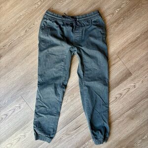 Men’s SilverLake Twill Drawstring Gray Jogger Pants